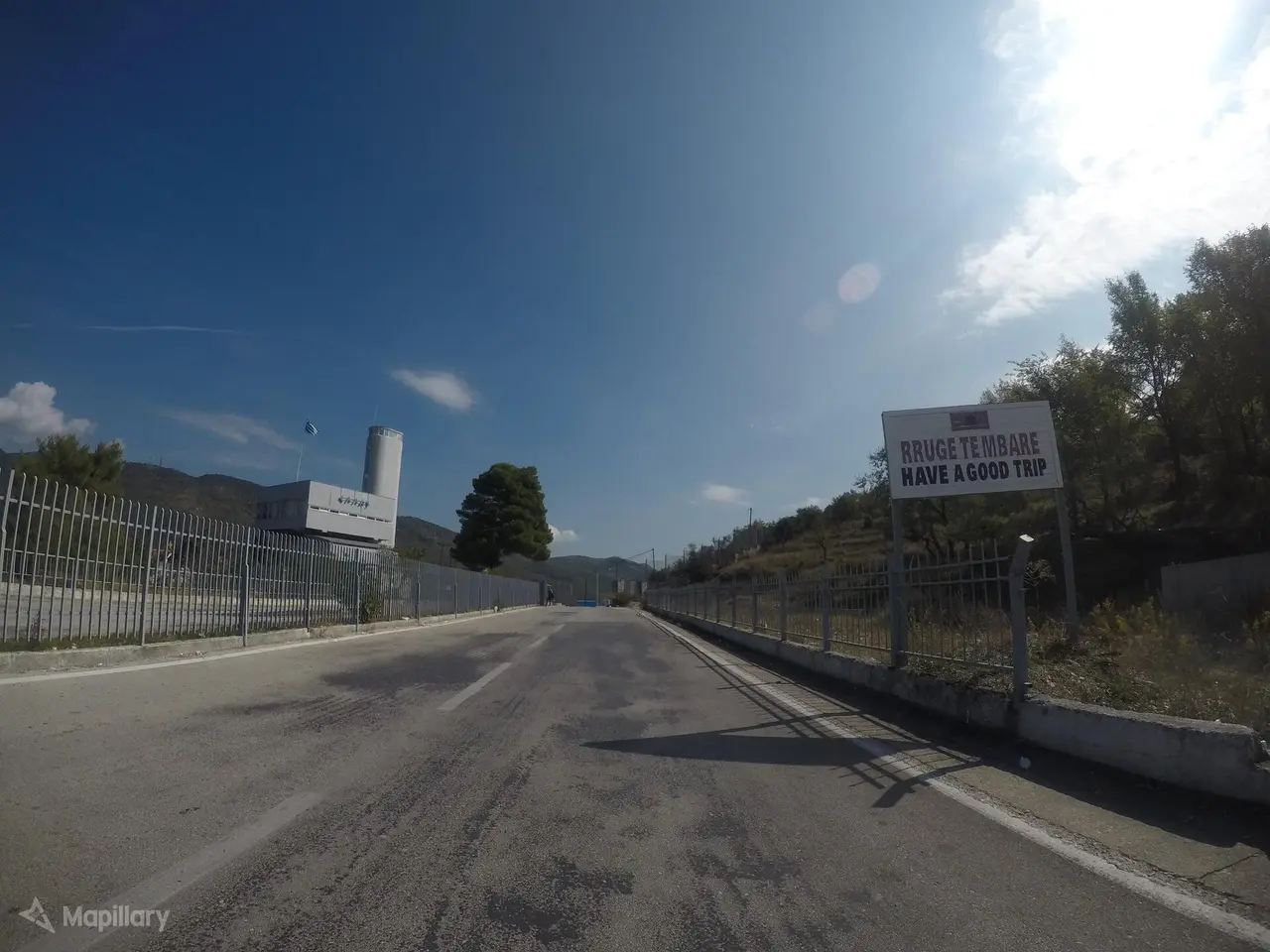 Road and border infrastructure at the Kakavia crossing between Albania and Greece