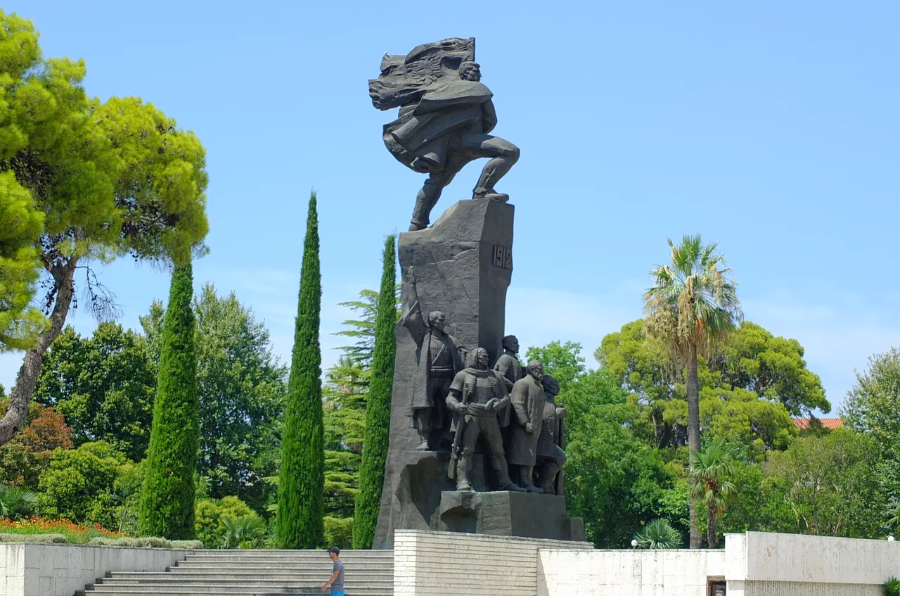 The Independence Monument in Vlore, marking the spot where Albania declared independence in 1912