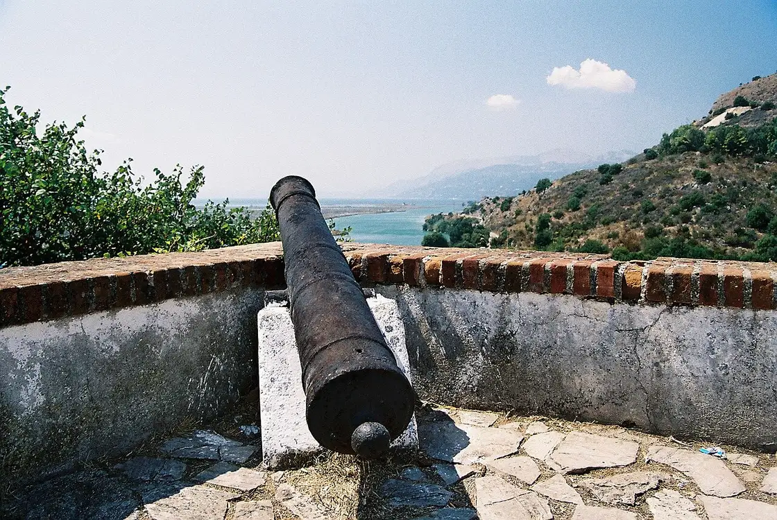 The Vivari Channel and wooded shore beside the ruins of Butrint