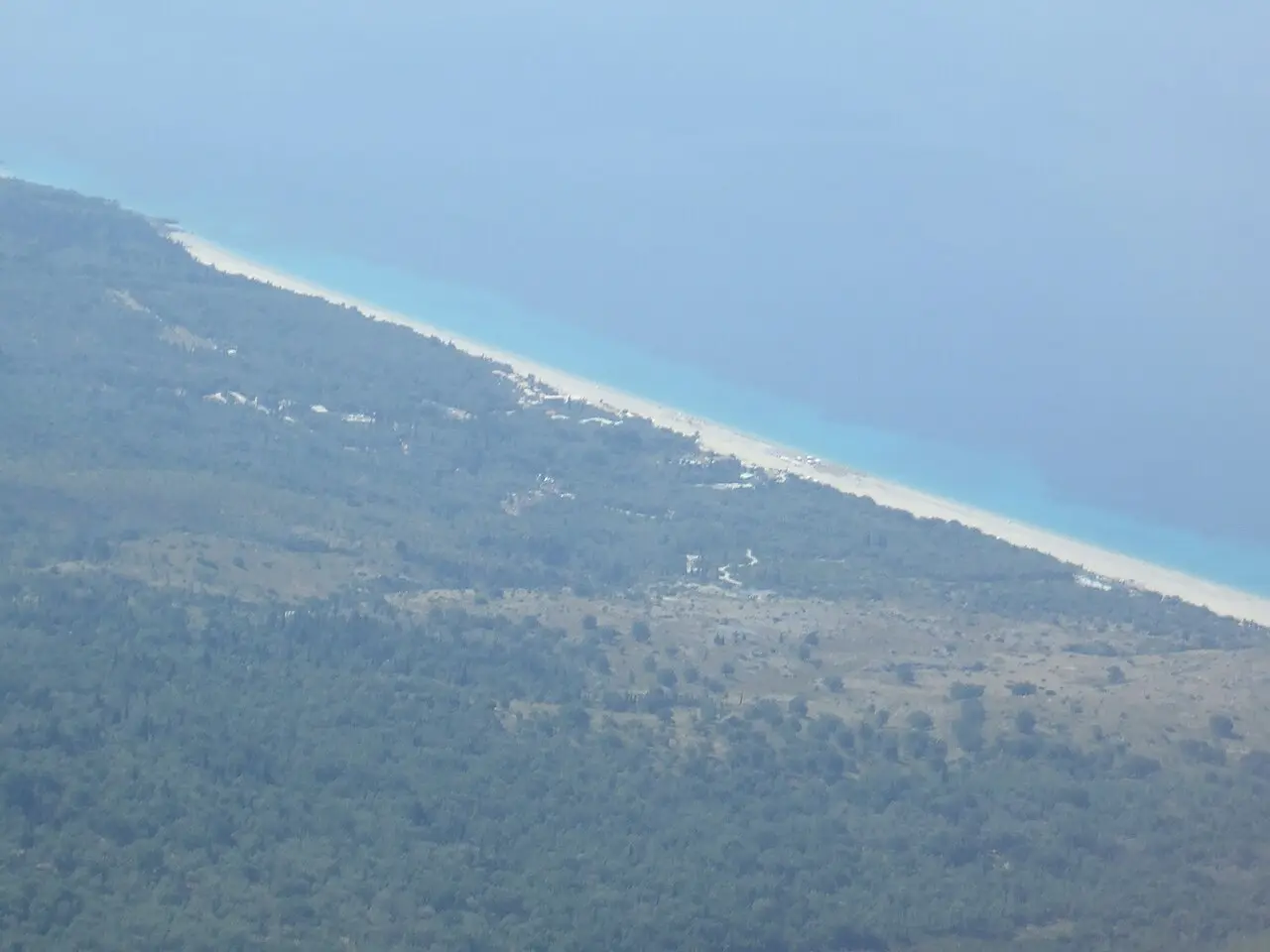Palasa beach and its wide bay seen from the Llogara road high above