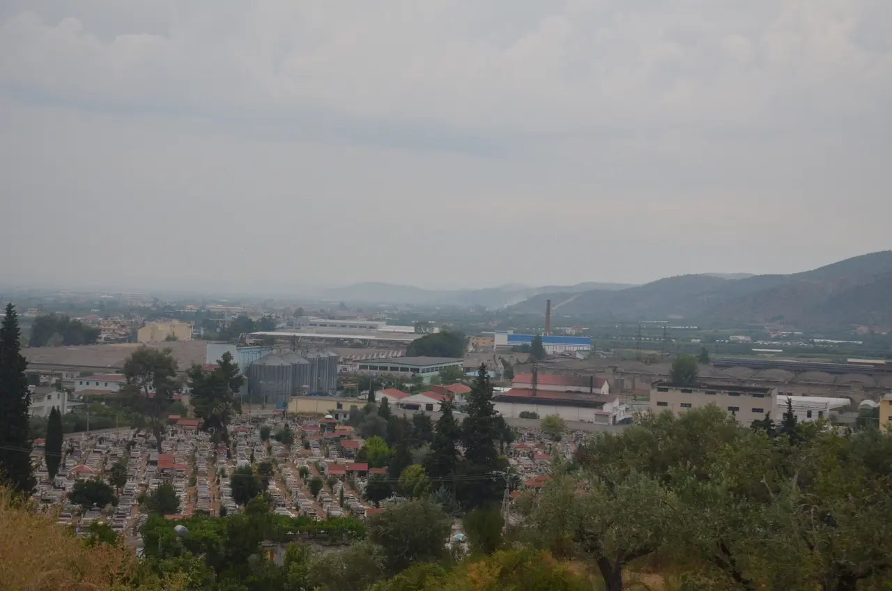 Berat Castle and the old town spread across the hillside above the river in central Albania