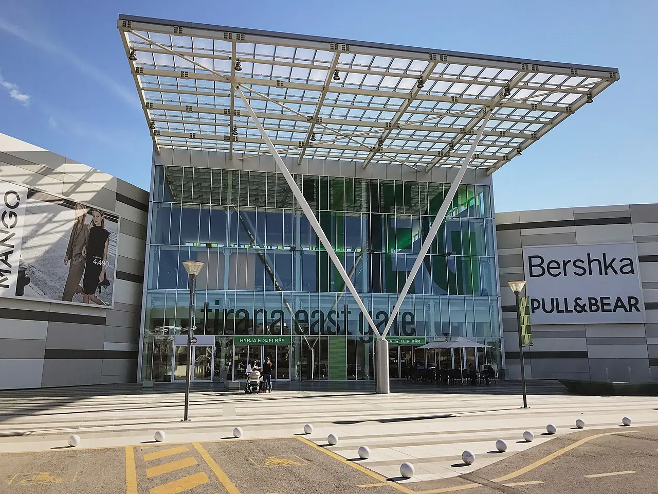The TEG shopping centre complex in Tirana near where the East bus terminal for international routes is located