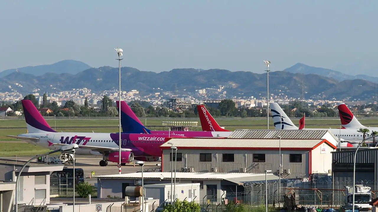Tirana International Airport, currently the only operating airport in Albania