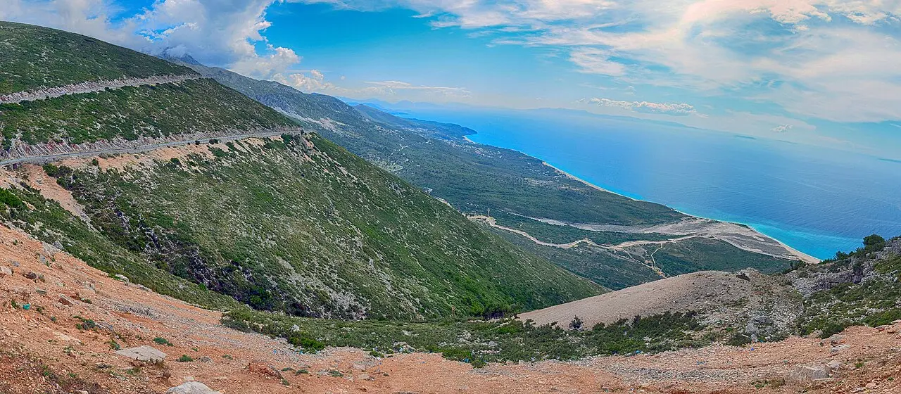 The Albanian Riviera seen from the Llogara Pass